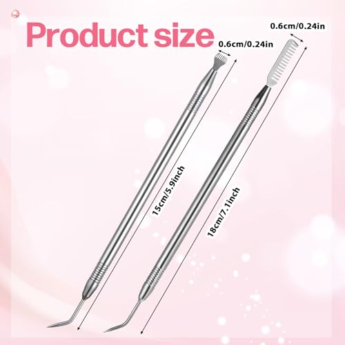 SULIKJHUI 4 Pcs Stainless Steel Lash Lift Tool & Separator Set