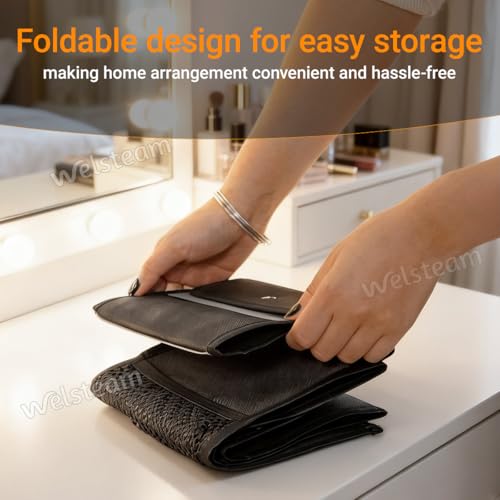 Welsteam Hat Organizer Rack for Baseball Caps, Over-the-Door Holder - Black 1 Row