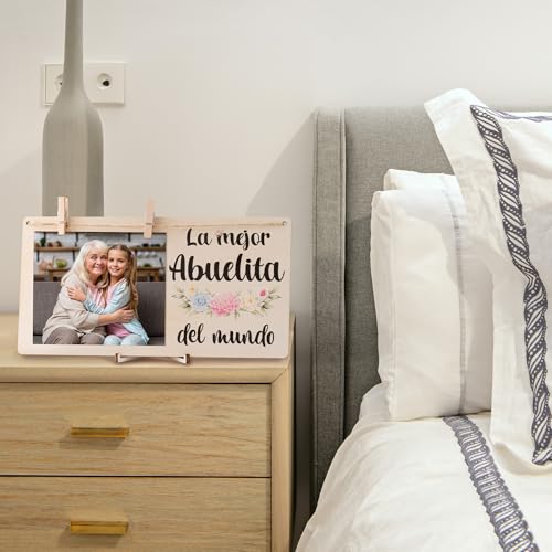 La Mejor Abuelita Del Mundo Wooden Photo Frame Gift