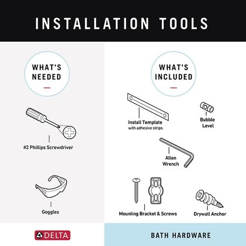 Delta Faucet McLaren 3-Piece Bathroom Set, SpotShield Brushed Nickel, 18"/24" Towel Rack, Toilet Paper Holder, Ring MCL63-BN