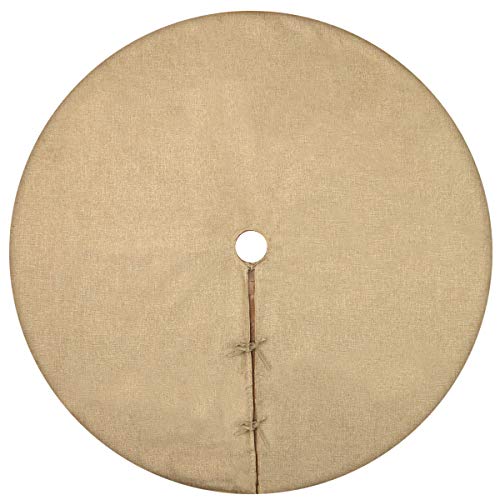Yuboo 48-Inch Burlap Fall Tree Skirt - Rustic Farmhouse Christmas Decor, Large