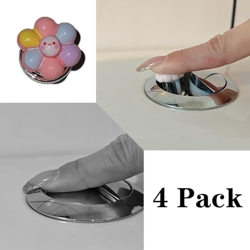 Dark Zeya 4Pack Toilet Button Assist for Long Nails Protection