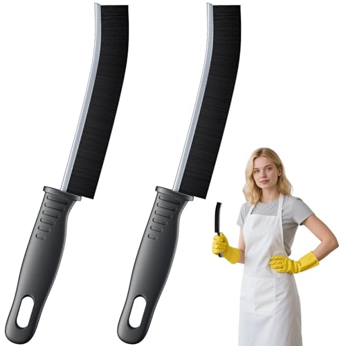 Hard Bristle Crevice Cleaning Brush Set - 2 Pack for Home Use
