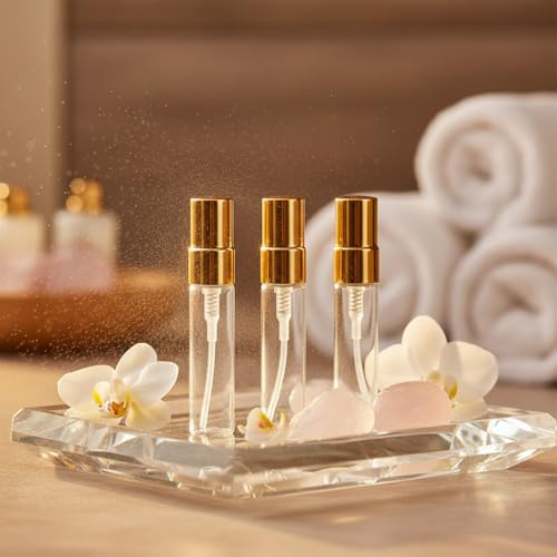 10 Pcs 5ml Refillable Glass Perfume Atomizer Travel Spray Bottles