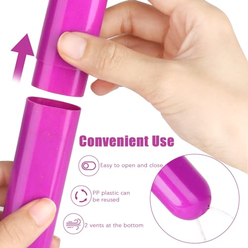 Eaezerav 6-Pack Wheat Straw Toothbrush Travel Case & Holder
