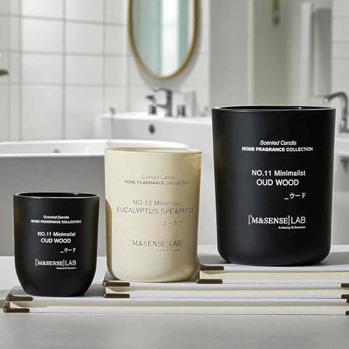 M&SENSE Eucalyptus Spearmint Soy Candle - 5.3 oz Mini Relaxation Candle