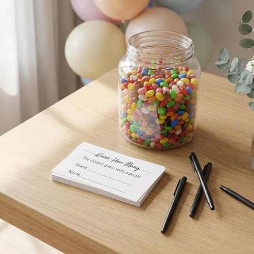 Guess How Many Game Cards - 50 Pack for Baby Shower & Parties