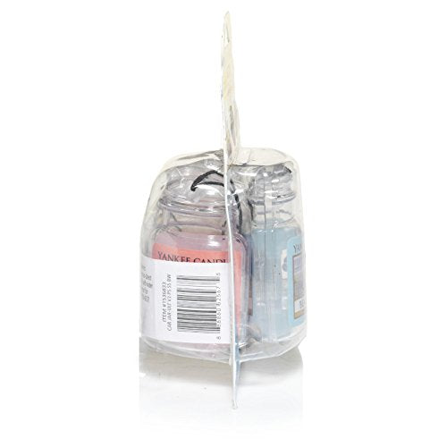 Yankee Candle Hanging Car Jar Air Fresheners 3-Pack, Oceanic - Beach Walk, Pink Sands & Sun & Sand