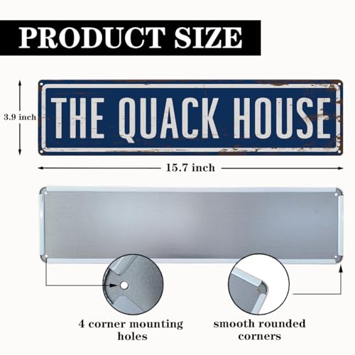 Farmhouse 02 Rustic Duck Coop Sign - Metal Outdoor Decor 15.7x3.9