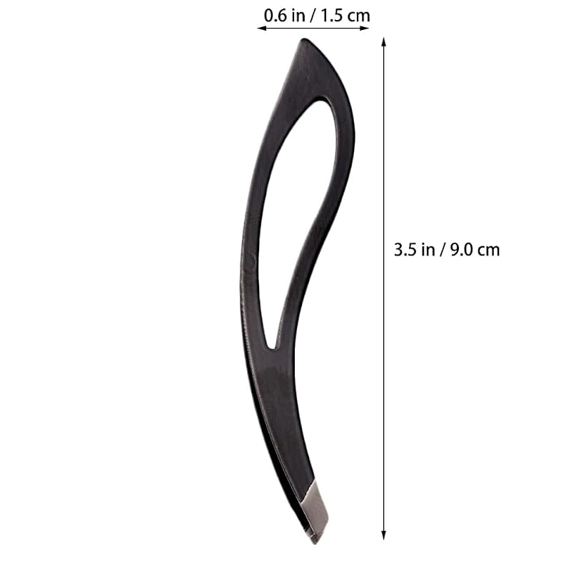 NOLITOY Stainless Steel Slant Tip Eyebrow Tweezers 2 Pack for Facial Grooming