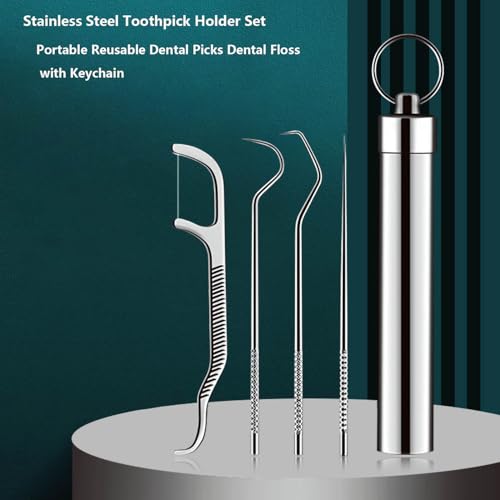 Stainless Steel Toothpick Holder Dispenser - Modern Design