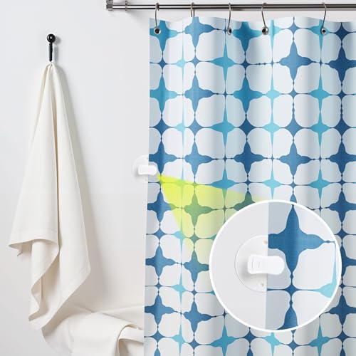 Aphumedc Self-Adhesive Shower Curtain Clips - 4 Pack Windproof Splash Guard