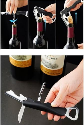 Professional Dual Function Bottle Opener with Ergonomic Grip