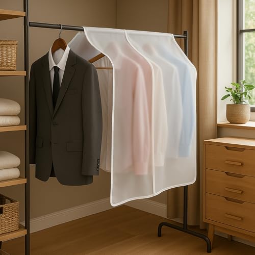 Bruislard Garment Rack Cover - Waterproof Hanging Clothes Organizer, 35x43 in