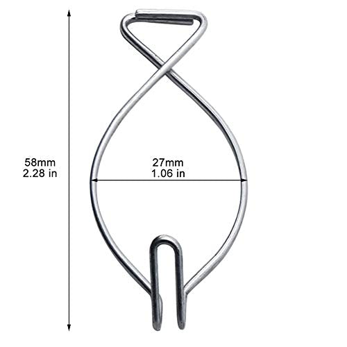 50-Piece Ceiling Hook Clips for Drop Ceiling Grids - Spring Steel Hangers