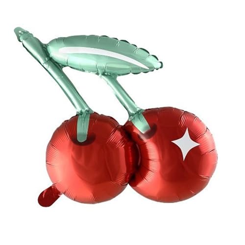 20 Inch Cherry Foil Balloons - 8 Pack for Summer Parties