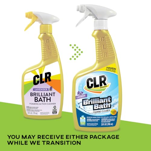 CLR Brilliant Foaming Bathroom Cleaner Spray, 26 oz (2 Pack)