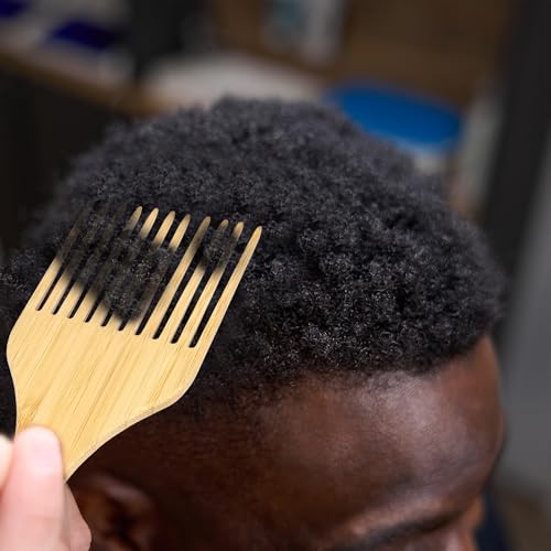 VOCOSTE Wooden Afro Hair Pick Comb for Curly, Thick, and Coarse Hair - 7.17 Inch