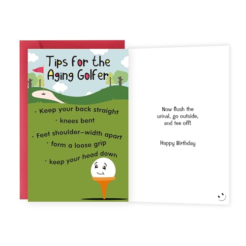 Funny Golf Birthday Card for Men & Women - Unique Gift for Golfers