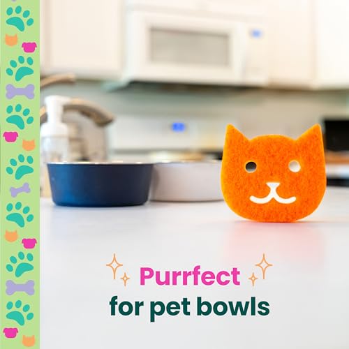 Scotch-Brite Purrfectly Clean Non-Scratch Cat Shaped Scrub Sponge