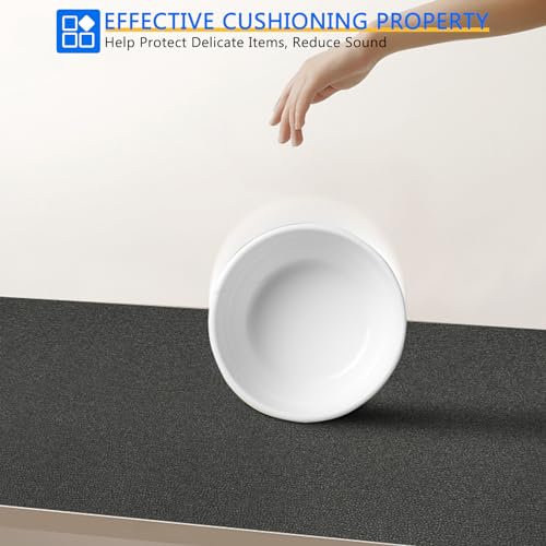 WochiTV Non-Slip Foam Shelf Liner Gray 11.8 x 59 inches for Cabinets & Drawers