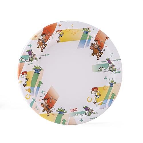 Multicolor Disney Pixar Toy Story Paper Plates 8.5 Inch - Pack of 12, 40 Count