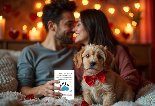 Funny Valentine's Day Card for Dog Lovers - Cute Gift with Envelope