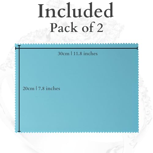 Howsehold Silver Polishing Cloths - Pack of 2 for Jewelry & Metal Care