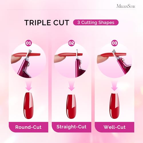 MelodySusie Adjustable Stainless Steel Acrylic Nail Clipper with Replacement Blade