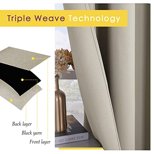 NICETOWN Blackout Curtains - Thermal Insulated Grommet Drapes, 42" x 45", Set of 2