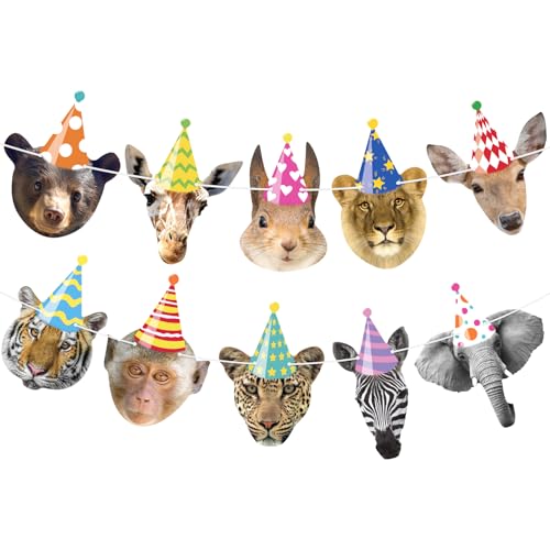 Safari Animals Birthday Banner - Jungle Party Decoration