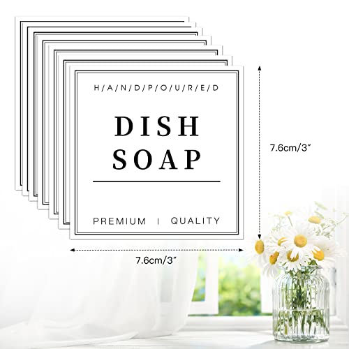 16 PCS Waterproof Labels for Bottles - Removable Soap & Lotion Stickers