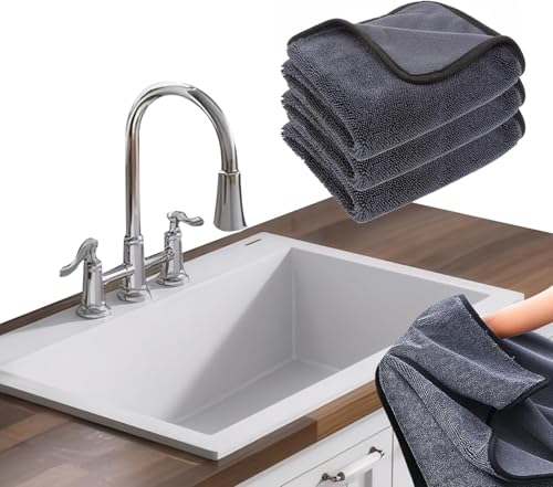 3PCS Microfiber Cleaning Cloths for Snap Grip Mini Mop | Streak-Free