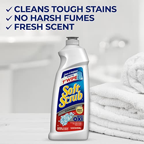 Soft Scrub Oxi Cleanser 24 Oz - Multi Surface Deep Cleaner