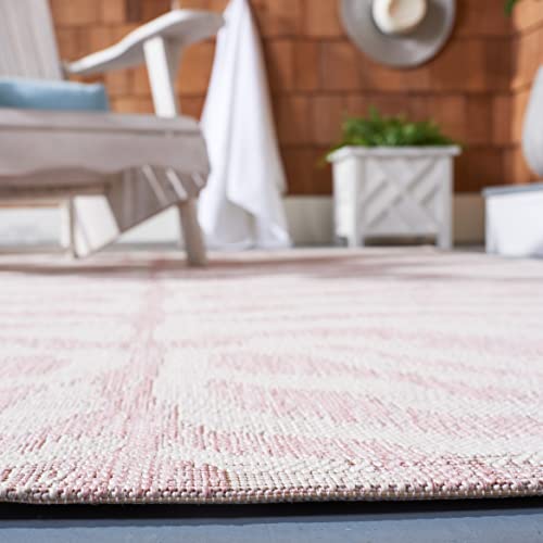 Safavieh Courtyard Collection 2' x 3'7" Ivory/Pink CY8444 Indoor/-Outdoor Non-Shedding Easy-Cleaning Patio Backyard Porch Deck Mudroom Area-Rug