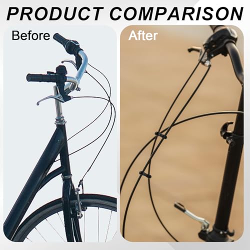 20PCS Bike Cable Clasps, Bike Brake Cable Clips S Style Clips, Bike Cable Guide Clips for Brake Lines MTB Bike Road Bicycle (Black)