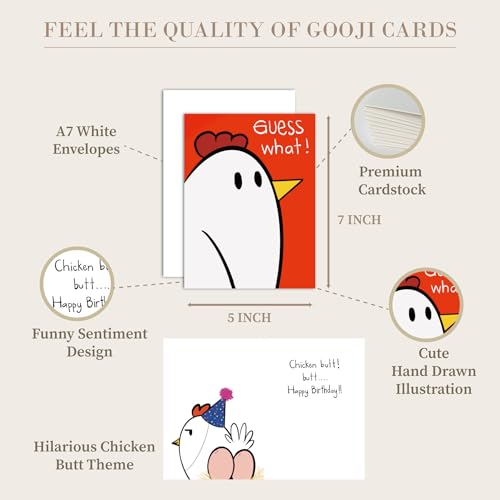 Funny Chicken Birthday Card for Kids - Hilarious 7-10 Year Olds