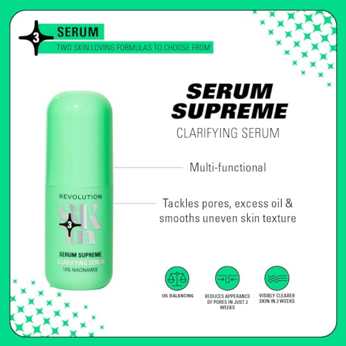Revolution Skincare 10% Niacinamide Face Serum - Pore Minimizer & Skin Tone Corrector