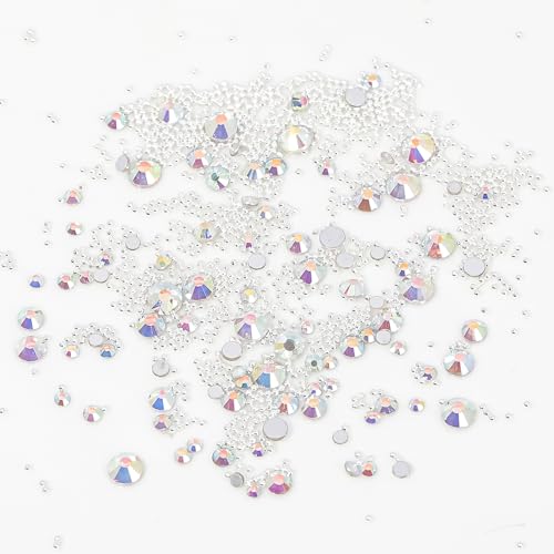 Nail Rhinestones and Crystals Kit with Flatback Gems and Beads