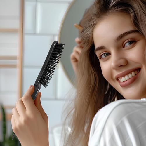 Skrfren Teasing Hair Brush with Nylon Bristles for Backcombing and Styling