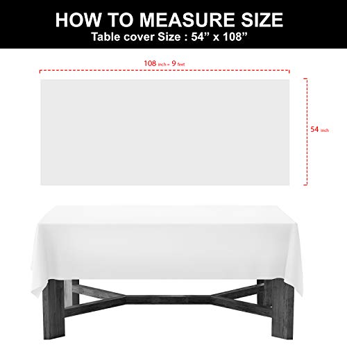 Heavy Duty Red Plastic Table Cover - 54 x 108 Inch Disposable