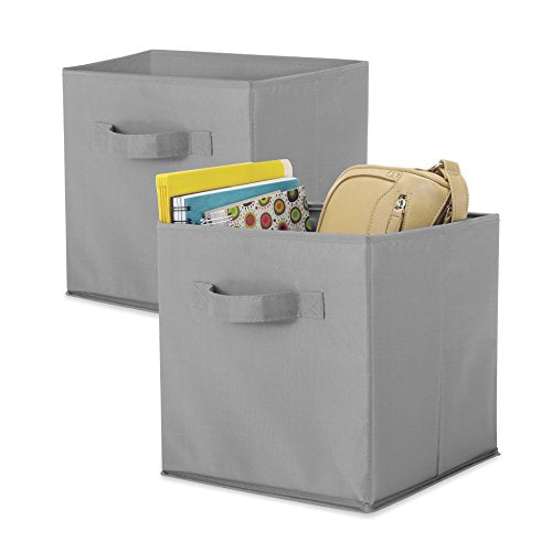 Whitmor Gray Collapsible Storage Cubes 10" x 10" x 10" (Set of 2)