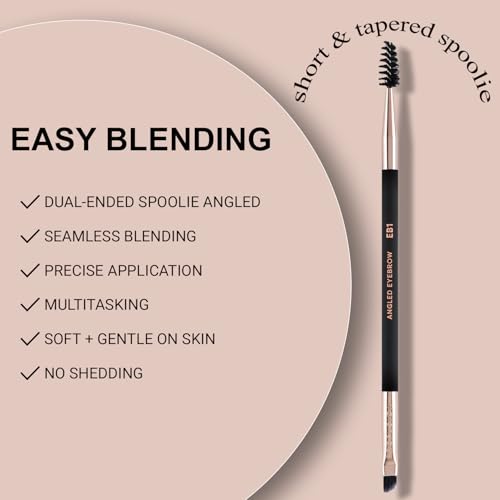 Profusion Cosmetics Dual-Ended Angled Eyebrow Brush and Spoolie