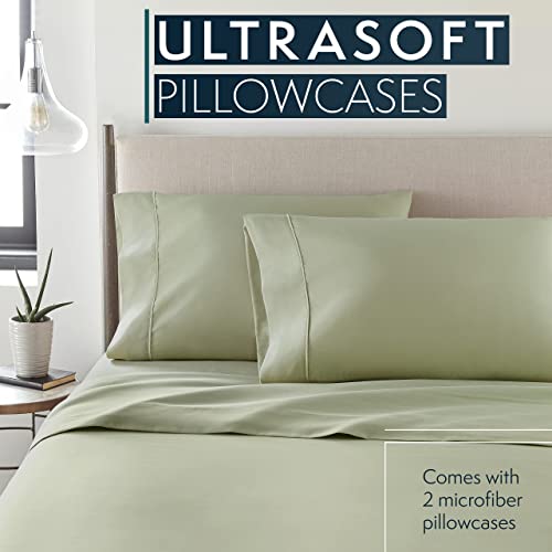 HC Collection King Pillowcases – Soft Brushed Microfiber, Set of 2, Sage