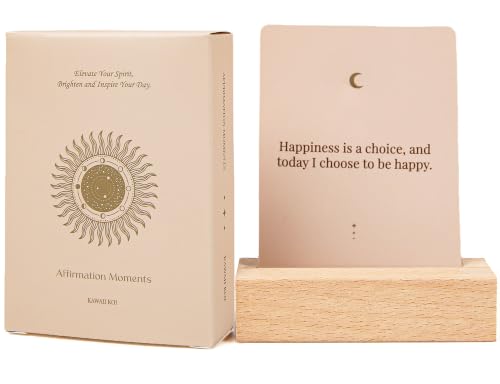 KAWAII KOI Affirmation Moments – 53 Motivational Cards with Stand for Women
