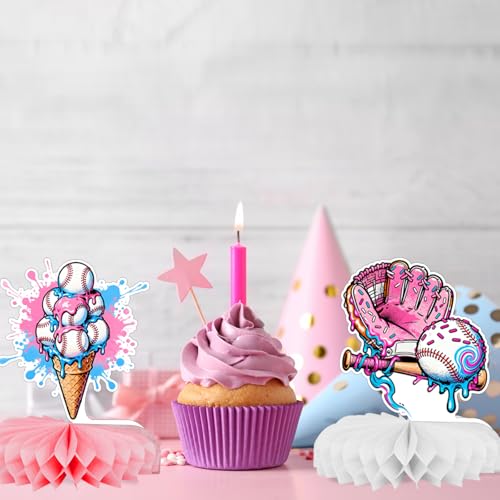 9-Piece Baseball Ice Cream Party Decorations Set for Kids