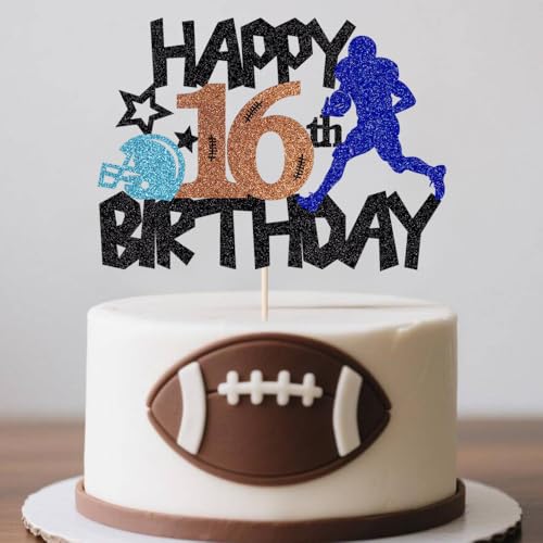 Football 16th Birthday Cake Topper - Premium Sports Decoration
