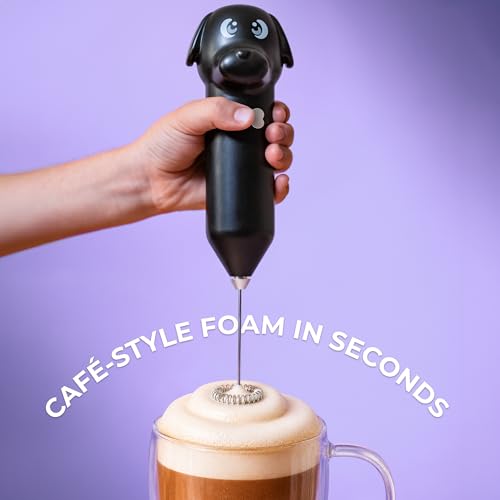 Zulay Kitchen Dog Milk Frother – Adorable Design for Lattes & Cappuccinos