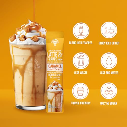 Caramel Macchiato Instant Coffee Frappe Sticks - 10 Pack