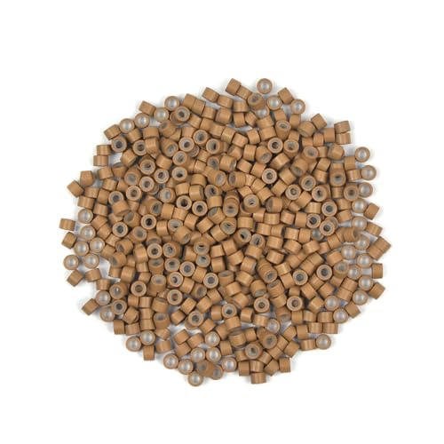 Silicone Lined Micro Links Hair Extension Beads 4.0mm Dark Blonde 200 Pcs